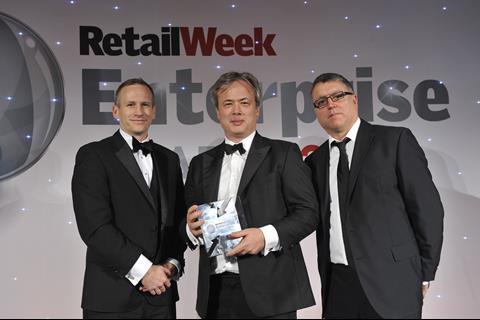 Charles Tyrwhitt won the Retailer of the Year Award, which was collected by founder Nick Wheeler